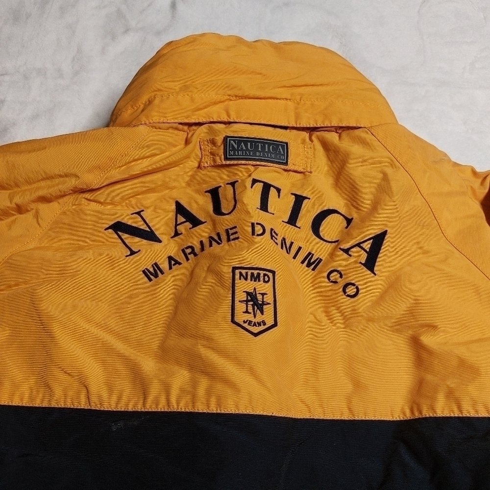 NAUTICA MARINE DENIM CO. MENS BLUE AND YELLOW WINTER COAT SIZE LARGE - Picture 16 of 16